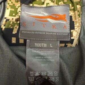 Sitka Youth L Camo Pants